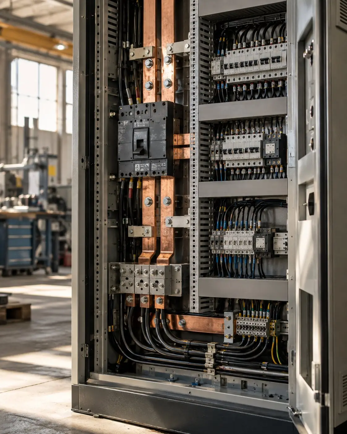 Dettaglio di un quadro elettrico industriale